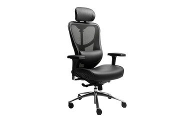 Stylish office chair with ergonomic design, ideal for modern office and furniture-themed projects.