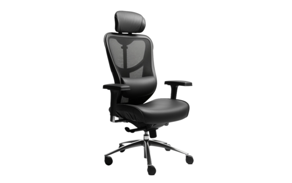 Stylish office chair with ergonomic design, ideal for modern office and furniture-themed projects.