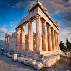Obraz premium Greek temple, AI generated