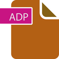 ADP  File format icon rounded shapes and spacing