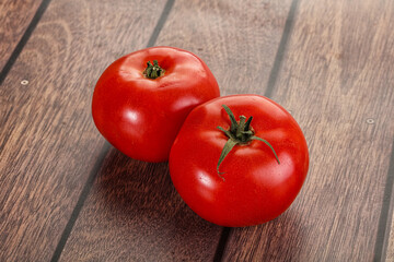 Two ripe sweet organic tomato