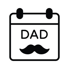 Happy father day calendar vector design, ready to use icon