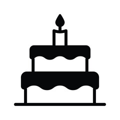Ready to use icon of cake, party dessert, editable vector