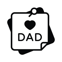 Get this creative icon of i love dad, father day vector design