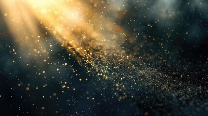 Naklejka premium Abstract background with gold bokeh. Ideal for adding a touch of magic and sparkle to your design projects.