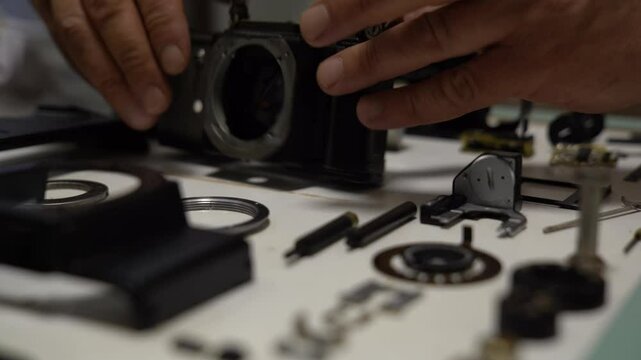 parts of an old camera