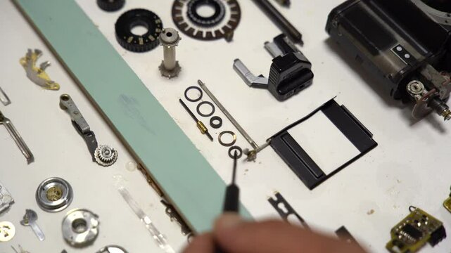 parts of an old camera