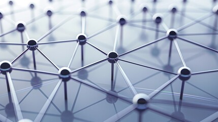 A conceptual illustration of a business network with nodes connected by pulsing lines, highlighting the dynamic nature of management and success.