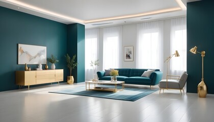 Photo interior modern design room 3d illustration