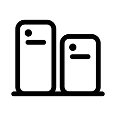 Server icon in thin line style. Vector illustration graphic design