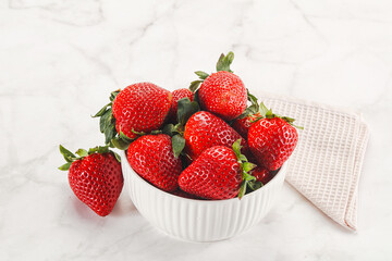 Sweet srawberry in the bowl