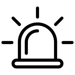 Alert icon in thin line style. Vector illustration graphic design