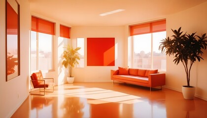Fototapeta premium Photo interior modern design room 3d illustration