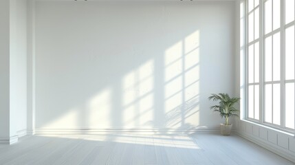 Obraz premium Minimalist Empty Room with Sunlight