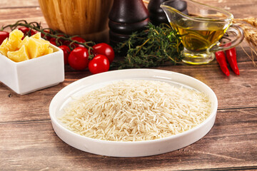 Indian cuisine - raw basmati rice