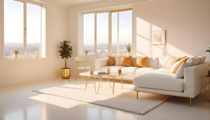 Photo interior modern design room 3d illustration