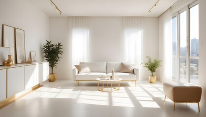 Fototapeta premium Photo interior modern design room 3d illustration