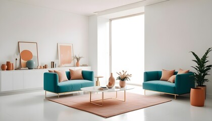 Photo interior modern design room 3d illustration