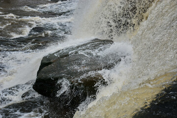 water flowing over rocks