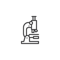 Microscope line icon