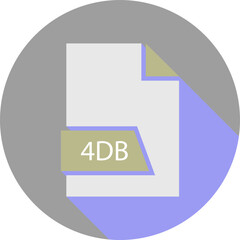 4DB File format icon space in shapes and circular shapes outside