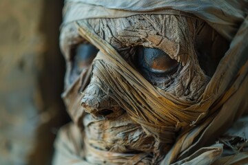 Obraz premium Close-up of a mummified eye