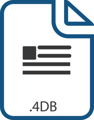 4DB File icon with symbol