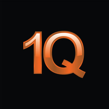 Initial 1Q Simple Business Icon Modern Technology Creative Design Logo