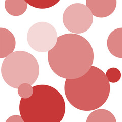 vintage color, red and pink seamless repeat circle pattern, replete image, design for fabric printing