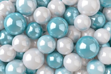 Assorted blue and white balloons