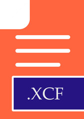 XCF  File format icon fill inside