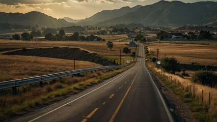 sunset over the mountains