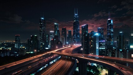 Fototapeta premium traffic in the city at night