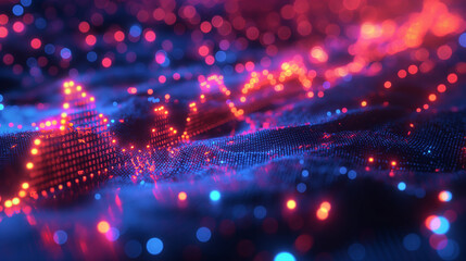 Obraz premium Dark blue-themed background with a stock market graph, capturing the essence of financial analysis and market performance.