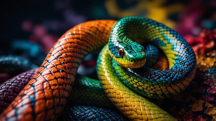 Fototapeta premium snake in the zoo