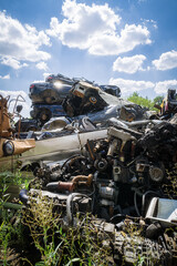 Scrapyard, junkyard, debris, salvage, industrial