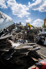 Scrapyard, junkyard, debris, salvage, industrial
