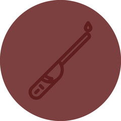 Stove Lighter Vector Line Maroon Circle Maroon