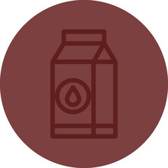 Milk Vector Line Maroon Circle Maroon