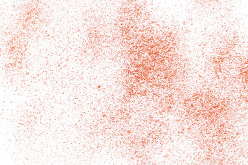 Red paprika powder isolated on white, pattern, background and texture