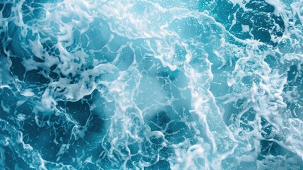 Obraz premium Ocean Waves with White Foam