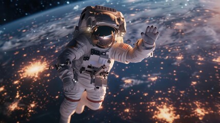 The astronaut in space