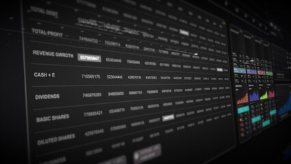 Obraz premium Dynamic data visuals for business info graphics, animated charts, and data-driven insights for a business meeting mock-up. Explore the world of trading, stock exchanges, and crypto