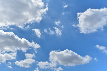 Blue sky and cloud background in summer time