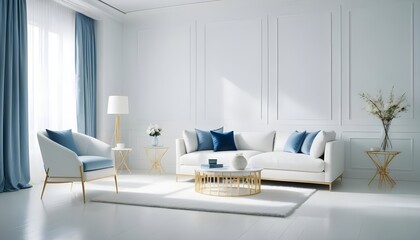 Photo interior modern design room 3d illustration