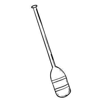recommend clip art: Kayak and canoe paddle hand drawn in doodle style. River rafting. Vector line art illustration.