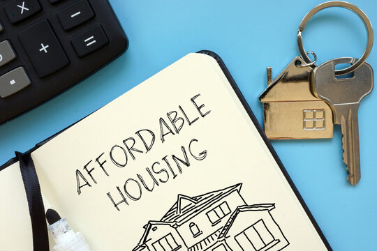 Affordable housing is shown using the text