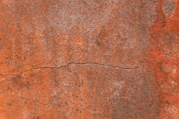Texture of damaged and cracked concrete wall.