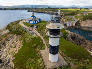 Faro de Isla Pancha en Ribadeo Lugo Galicia