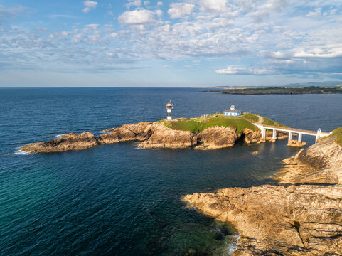 Faro de Isla Pancha en Ribadeo Lugo Galicia